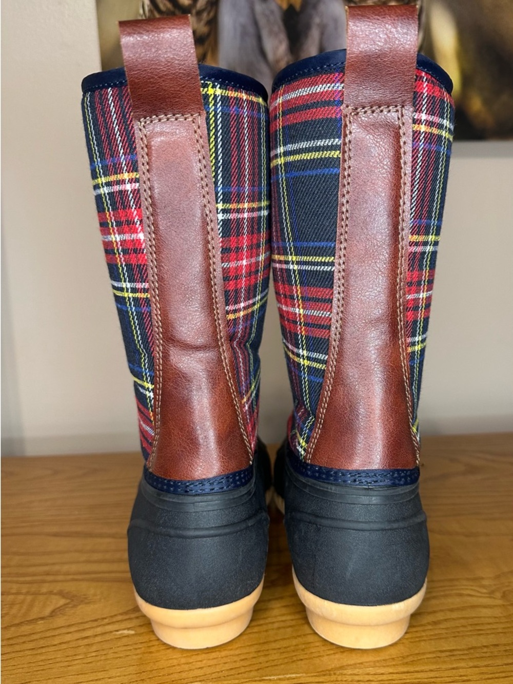 Sociology Joan Plaid Shearling Lined Duck Boots Women's Size 10 - Picture 4 of 8